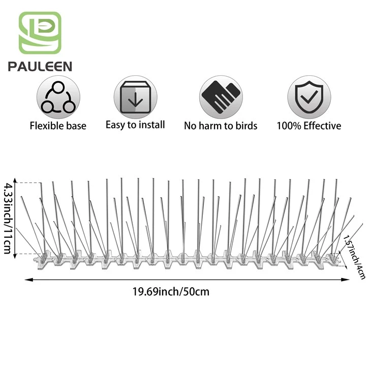 50cm Bird Spikes Humane Pigeon Crow Starling Control Deterrent Discreet Bird Pest Control