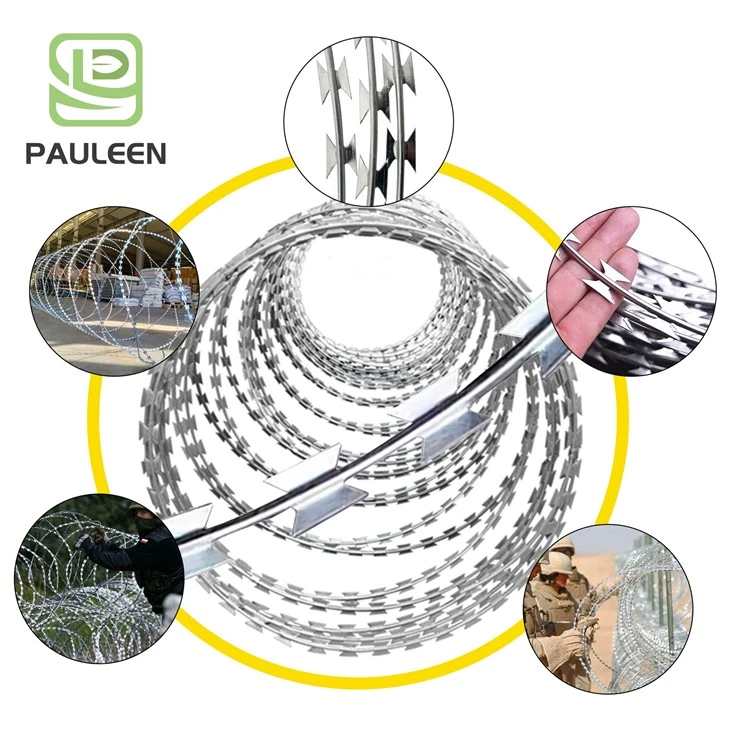 Bto-22 Galvanized Concertina Razor Barbed Wire