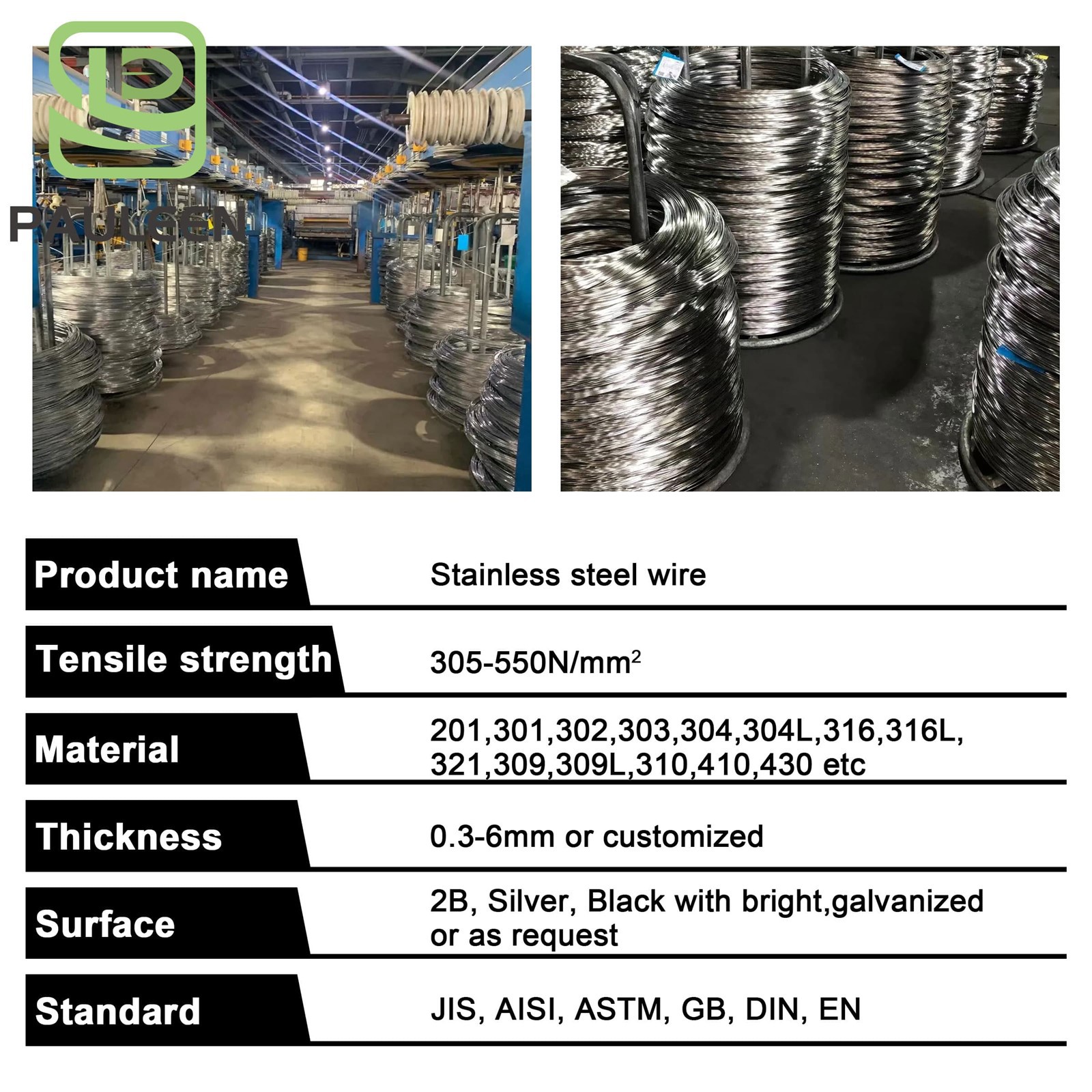 size of Stainless Steel Wire size of Stainless Steel Wire